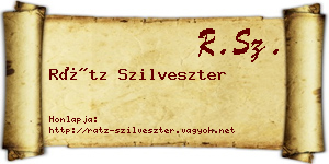 Rátz Szilveszter névjegykártya