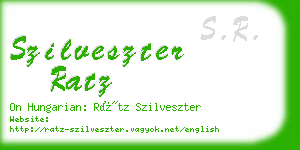 szilveszter ratz business card